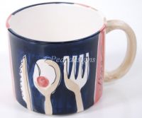 Trish Richman At Home FLATWARE DINER Theme Coffee Mug